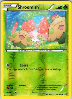 Shroomish 15/160 XY - Primal Clash Pokemon TCG NM Reverse Holo - Image 1