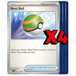 4x Nest Ball 181/198 - Scarlet & Violet Base Set SVI - Pokemon TCG - Playset x4 - Image 1
