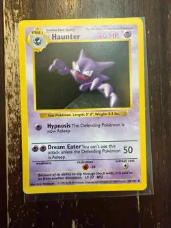 Haunter 029/102 Base Set (Shadowless) Regular Unlimited Pokemon WOTC LP - Image 1