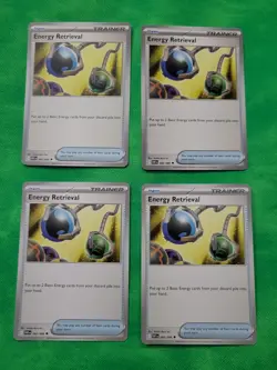 x4 Energy Retrieval 082/086 (Playset) - White Flare - x4 Playset Pokemon TCG NM - Image 1