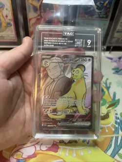 Pokemon Team Rocket’s Persian ex 219/182 Destined Rivals Full Art TAG 9 Mint - Image 1