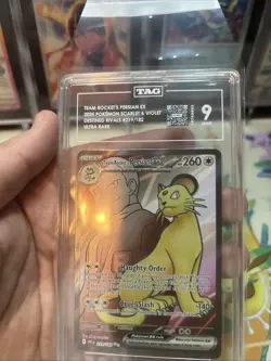Pokemon Team Rocket’s Persian ex 219/182 Destined Rivals Full Art TAG 9 Mint - Image 3