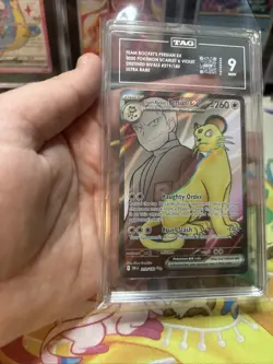Pokemon Team Rocket’s Persian ex 219/182 Destined Rivals Full Art TAG 9 Mint - Image 5
