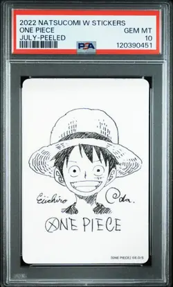 PSA 10 One Piece Luffy 2022 Eiichiro Oda Signature PSA10 GEM Mint - Image 1