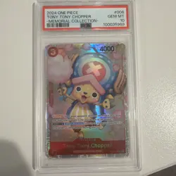 PSA 10 Tony Tony Chopper EB01-006 - SR - One Piece TCG Memorial Collection - Image 1