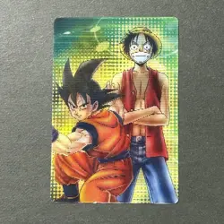 M1535 Dragon Ball x One Piece Jump Magazine 40th Anniversary 3D Goku Luffy J17 - Image 1