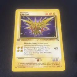 Zapdos 30/62 1ST EDITION non-holo Fossil WOTC Pokemon Card - Image 1