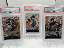 PSA 10 Sabo Ace Luffy ST13 Black & White 2023 One Piece Card Sequential Set - Image 1