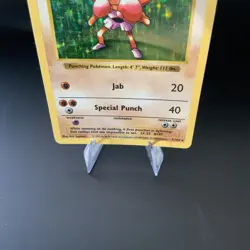 Hitmonchan Base Set Holo Shadowless Rare 7/102 LP Vintage Pokemon TCG Card - Image 3