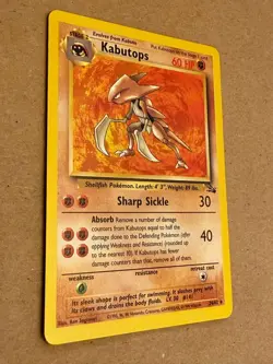 Kabutops 24/62 Fossil Unlimited Regular Pokemon Card NM - Image 2