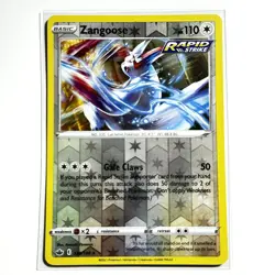 Zangoose 120/198 Rare Reverse Holo Card Chilling Reign SWSH06 Pokemon TCG LP - Image 1