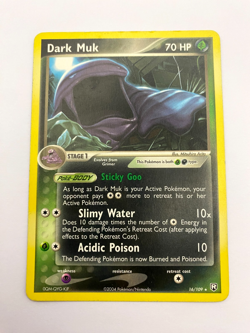 Pokemon Card - Dark Muk 16/109 EX Team Rocket Returns *MP* Rare - Image 1