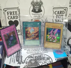Yu-gi-oh Dark Duel Stories Promos. Salamandra,Acid Trap Hole,Seiyaryu Good Card - Image 1