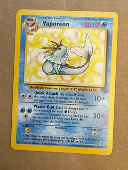 Vaporeon 28/64 Jungle Regular Pokemon card in Near Mint Pristine condition - Image 1
