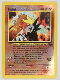 Entei 34 Pokemon Black Star Promo Reverse Holo Card - LP - Image 1