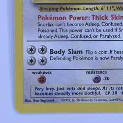 Snorlax 27/64 🔥 Original Non Holo Rare Jungle Set Pokemon Card WOTC TCG 1999 NM - Image 4