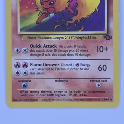 Pokemon TCG Card Flareon 19/64 Jungle Set Non-Holo Rare WOTC Vintage - Image 3