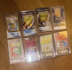 TCG Trading Card Lot Bundle Bulk Of 10 Common Assorted Various Pokemon Graded - Image 1