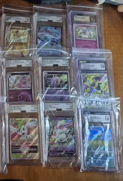 All 16 graded Slabs Lot Pokemon TCG Cards - Image 2