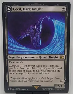 Cecil, Dark Knight - Cecil, Redeemed Paladin MTG - NM- Final Fantasy Legendary - Image 1