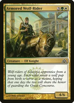 1x Armored Wolf Rider - NM English MTG - Dragon's Maze - Image 1