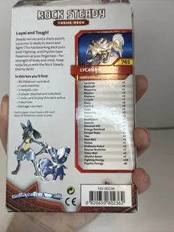 NIB Pokemon Sun & Moon Burning Shadows Rock Steady Lycanroc Theme Deck 820650802362 - Image 3