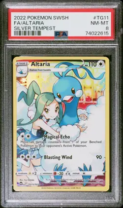 Fa/Altaria Pokemon Sword & Shield Silver Tempest TG11 NM PSA 8 - Image 1
