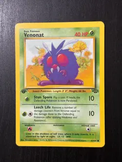 VENONAT (1st Ed.) - 63/64 - Pokemon Jungle Set - Pokemon TCG - LP - Image 1