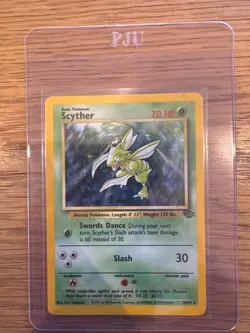 Pokemon TCG Jungle Set Unlimited Scyther #10/64 Holo VTG WOTC 1999 Pokemon - Image 2