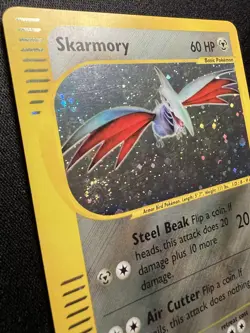 Pokemon TCG Skarmory Expedition SWIRL 27/165 Holo Rare - Image 3