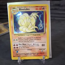 Pokemon TCG 1999 Base Set Ninetales 12/102 Holo Rare Vintage WotC MP - Image 1