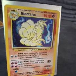 Pokemon TCG 1999 Base Set Ninetales 12/102 Holo Rare Vintage WotC MP - Image 4