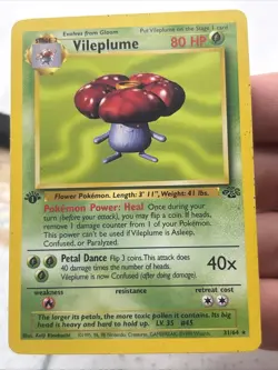 1999 Pokemon Jungle 1st Edition Vileplume #31/64 - Image 1