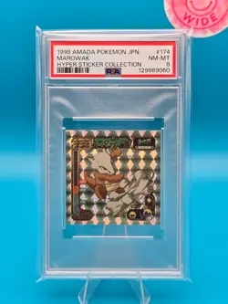 PSA 8 - 1998 AMADA POKEMON JAPANESE HYPER STICKER COLLECTION 174 MAROWAK - Image 1