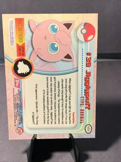Pokemon TV Series 1 - Jigglypuff #39 Topps Pink Label Stamp 1999 LP - Image 4