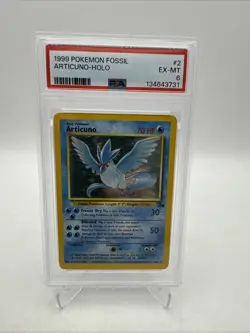 1999 Pokemon Fossil Articuno Holo 2/62 PSA 6 - Image 1