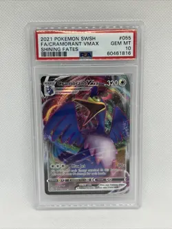 Pokemon Shining Fates #055 Cramorant VMAX Full Art PSA 10 GEM MT - Image 1