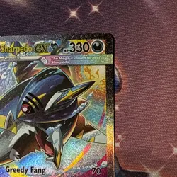 Mega Sharpedo EX 127/094 Me02: Phantasmal Flames SIR Pokemon NO WHITENING +Extra - Image 3