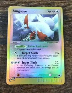 Pokemon Zangoose 14/100 EX Sandstorm Reverse Holo Rare NM-MINT+ - Image 1