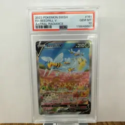PSA 10 GEM MINT Pokemon Beedrill V - 161/189 - Full Art - Astral Radiance - Image 1