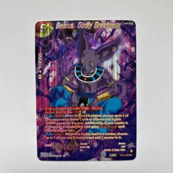 Beerus,Godly Greatness SPR Foil Card Dragon Ball Super ccg(Masters) card game - Image 2