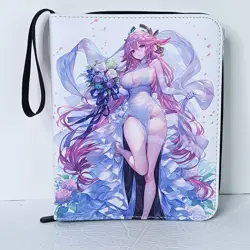 Yae Miko Floral Wedding Card Binder 3-Ring Anime Waifu Redemption 10 in Folder - Image 1