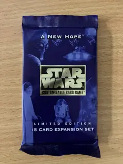 Star Wars CCG New Hope Limited Black - Sealed Booster Pack - Decipher Cards 1996 - Image 1