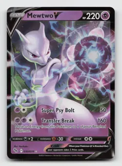 Pokemon TCG Mewtwo v Full Art Holo Ultra Rare Card Pokemon Go 030/078 Nm - Image 1