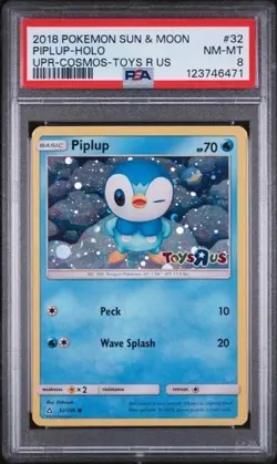 PSA 8 NM-MT - Piplup #32 - Pokemon Card Toys-R-Us Stamped Holo Promo - Image 1