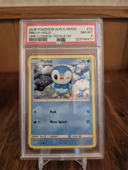 PSA 8 NM-MT - Piplup #32 - Pokemon Card Toys-R-Us Stamped Holo Promo - Image 3