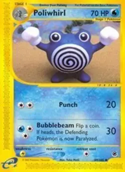 Poliwhirl 89/165 Uncommon Expedition Yuka Morii Pokemon Card - Image 1