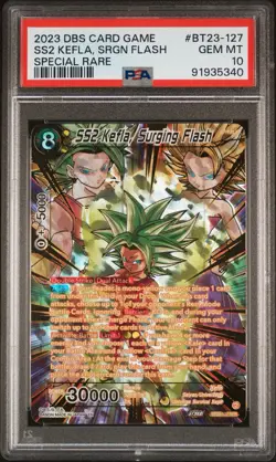 SS2 Kefla, Surging Flash BT23-127 SPR Dragon Ball Super Card Game English PSA 10 - Image 1