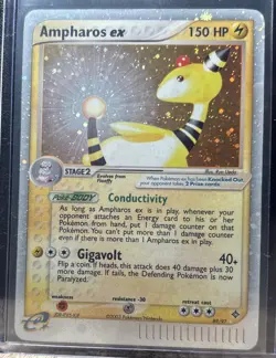 Pokemon TCG Ampharos EX Dragon Rare Holo Card 89/97 - Image 1