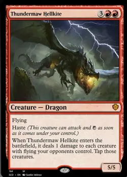 1x Lightly Played, English Thundermaw Hellkite - Starter Commander Decks - Image 1